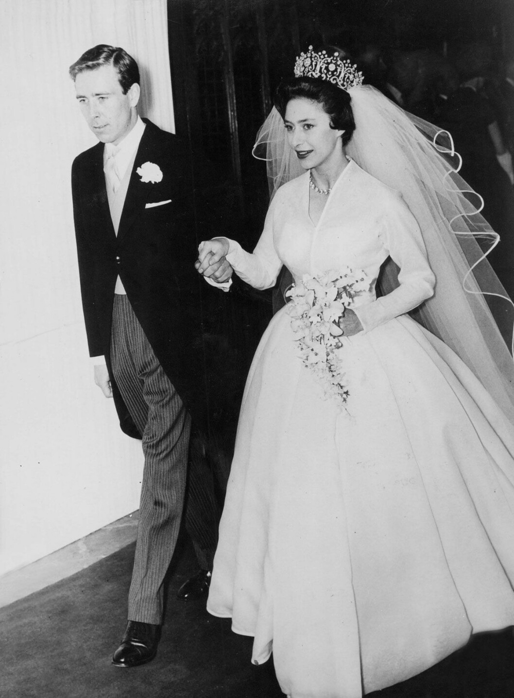 Den riktiga prinsessan Margaret under sin bröllopsdag. Den riktiga prinsessan Margaret under sin bröllopsdag.