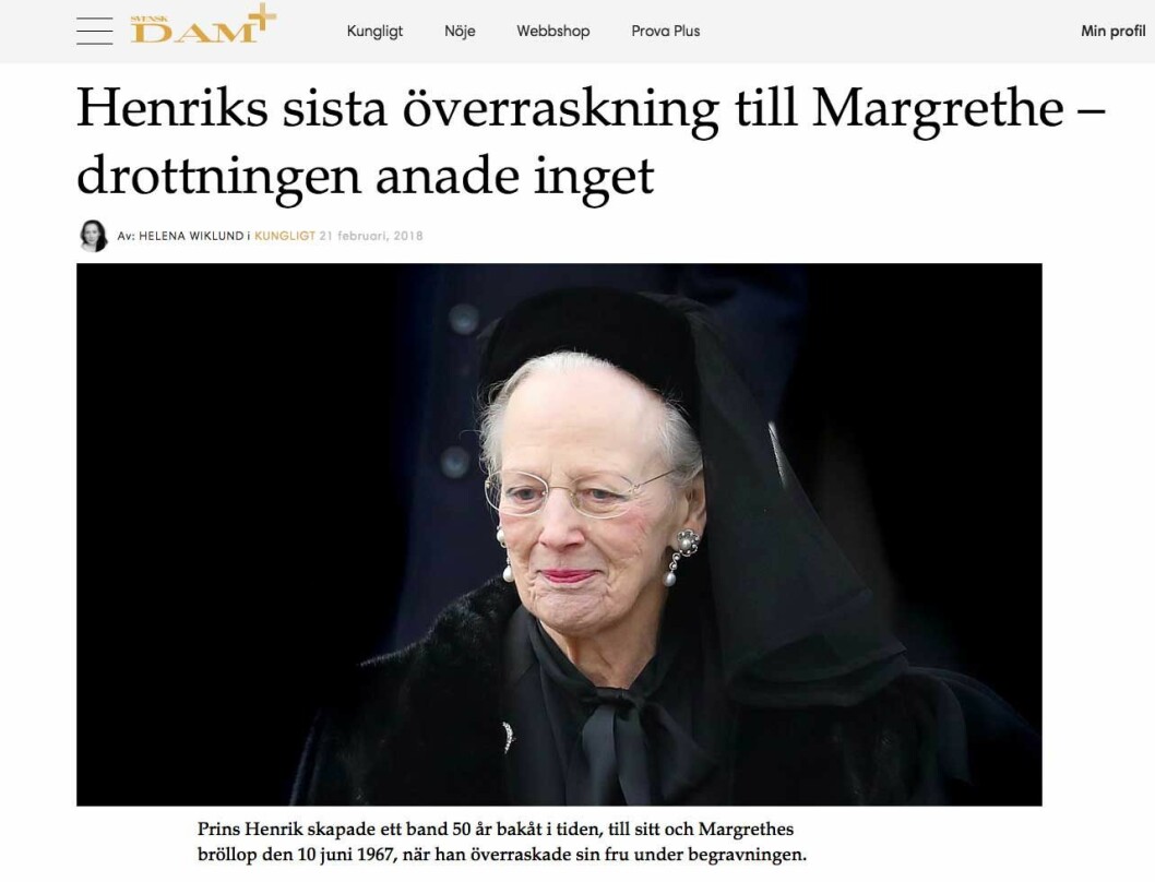 Henriks sista överraskning till Margrethe – drottningen anade inget