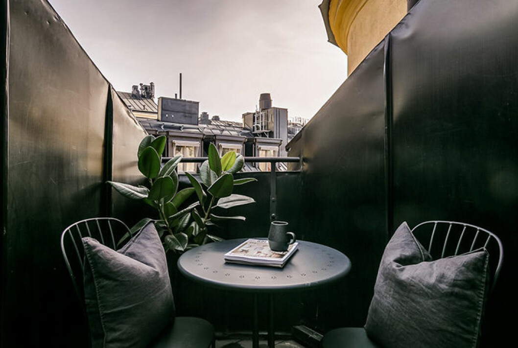 Margaux Dietz lägenhet i Stockholm - terrassen
