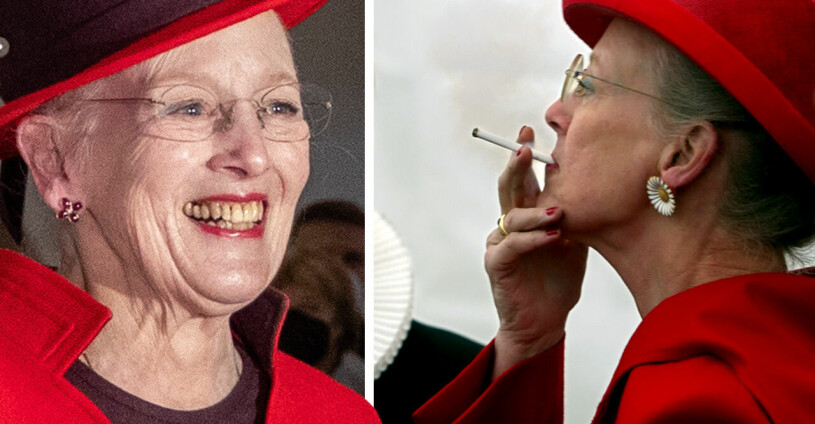 Drottning Margrethe röker