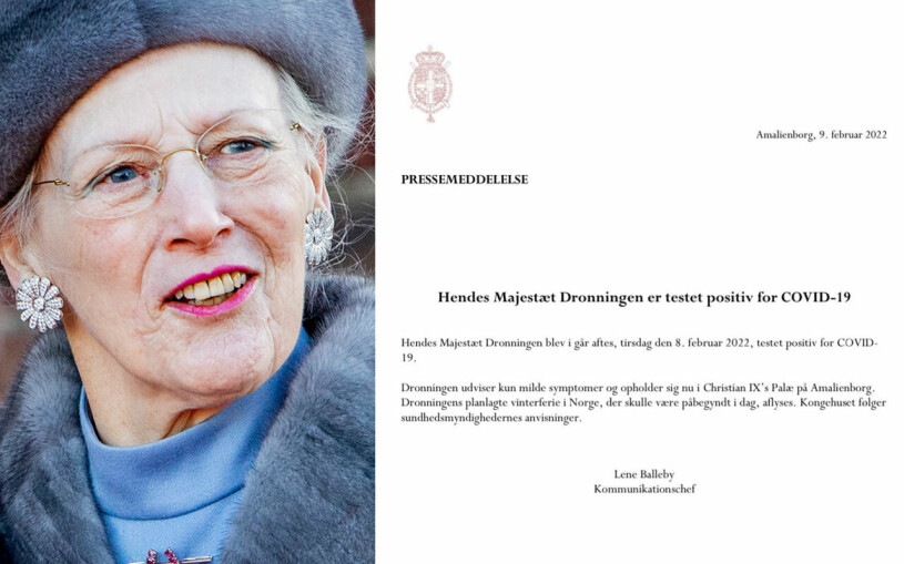 Pressmeddelandet från det danska hovet.