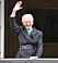 Drottning Margrethe var klädd i grått och turkost denna födelsedag.