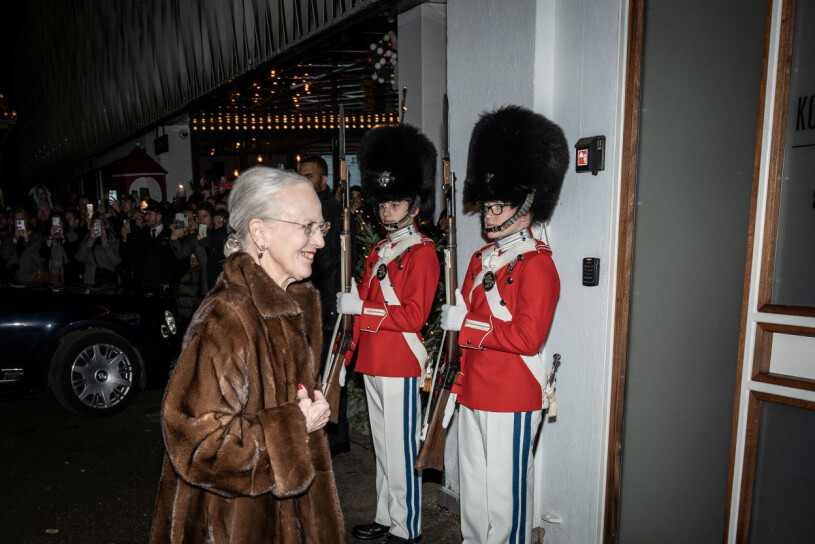 Margrethe strålade under lördagskvällen. Drottning Margrethe