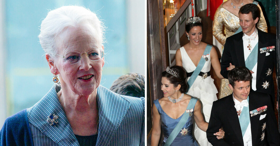 Drottning Margrethes ord om svärdöttrarna om Mary och Marie. drottning margrethe kronprinsessan mary prinsessan marie