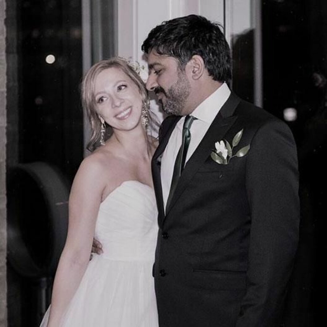 Maria och sin älskade make Rishi Singh. Maria och sin älskade make Rishi Singh.