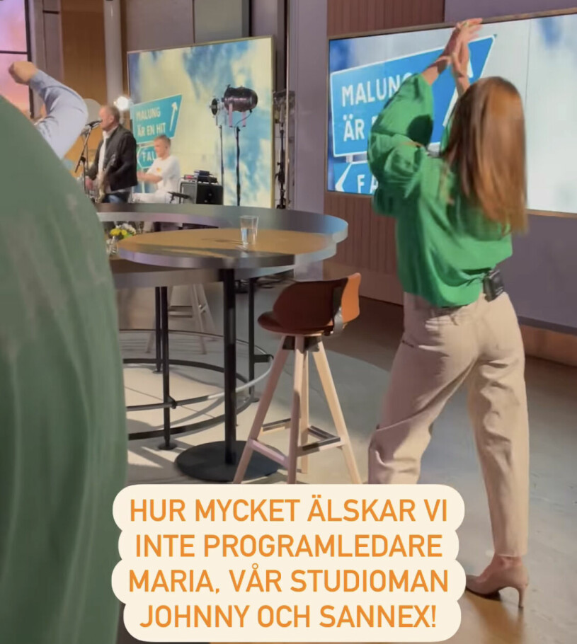 Maria dansar loss till Sannex! Skärmdump: Instagram / Nyhetsmorgon