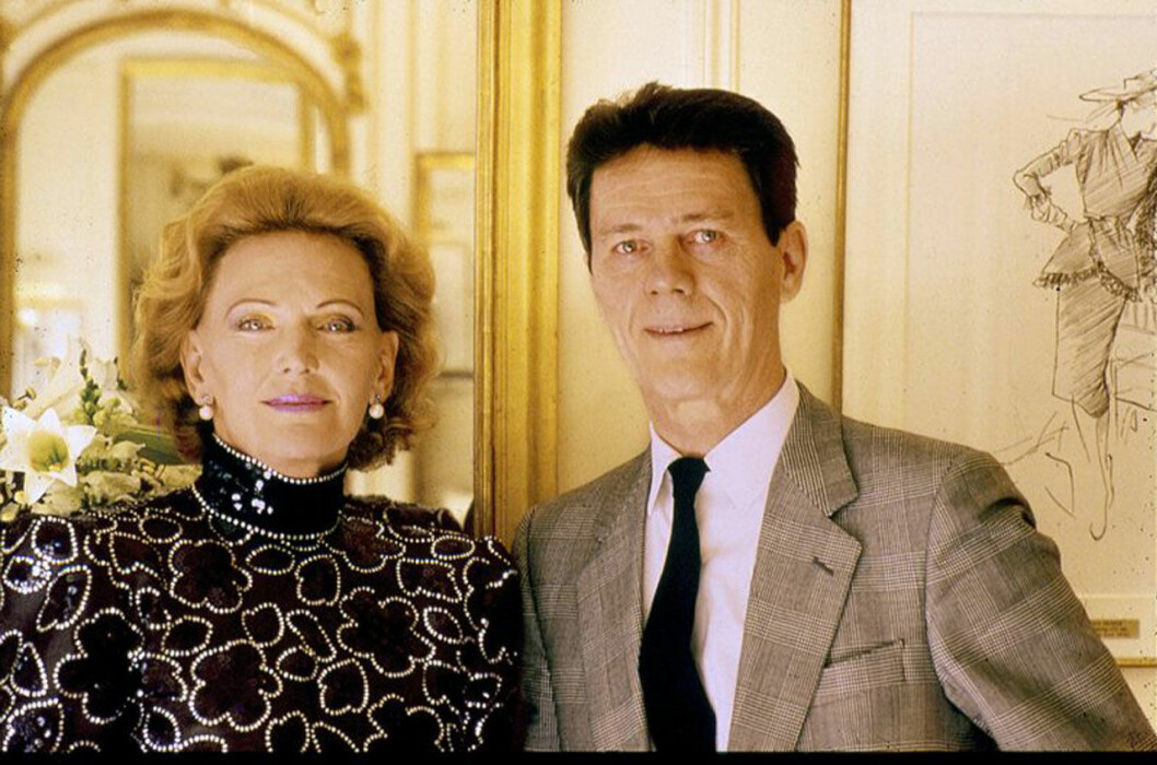 Marianne Bernadotte och danske kläddesignern Erik Mortensen, som tog över modehuset efter att Pierre Balmain gått bort. Marianne Bernadotte och danske kläddesignern Erik Mortensen, som tog över modehuset efter att Pierre Balmain gått bort.