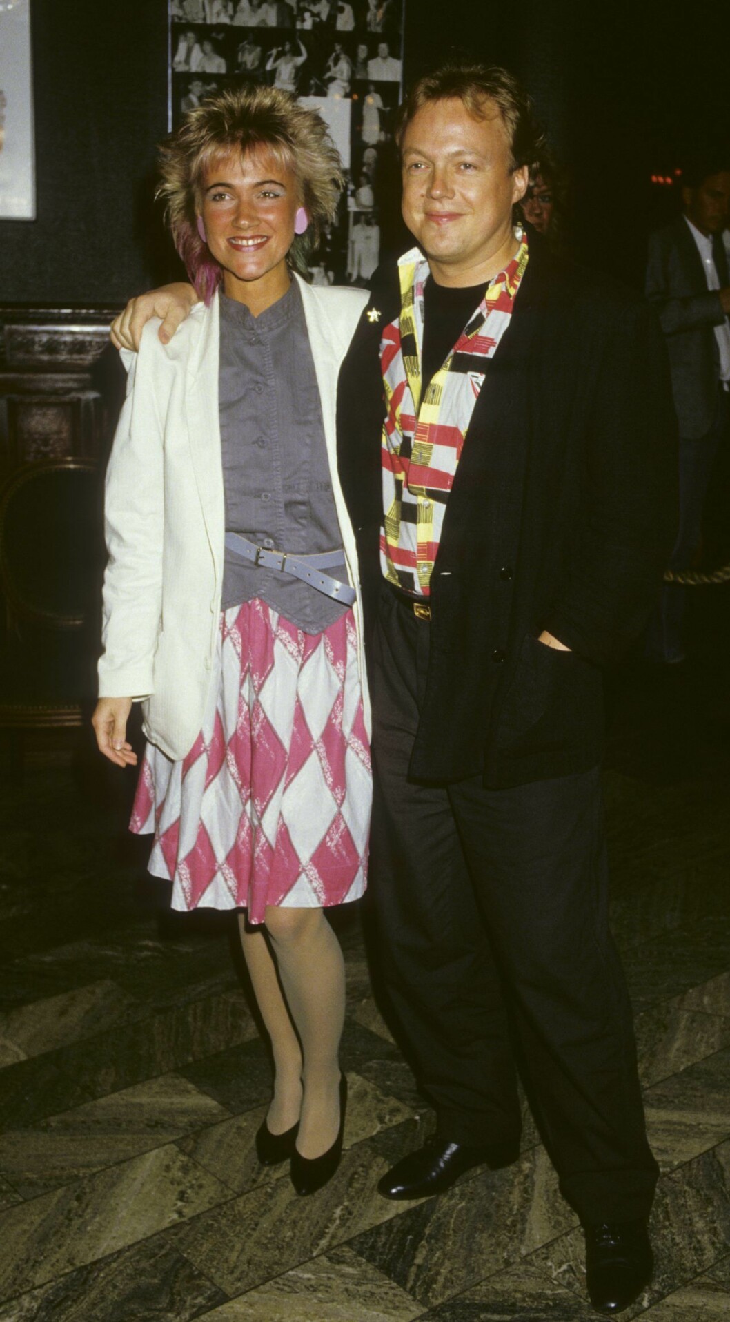 Lasse Lindbom med Marie Fredriksson 1984.