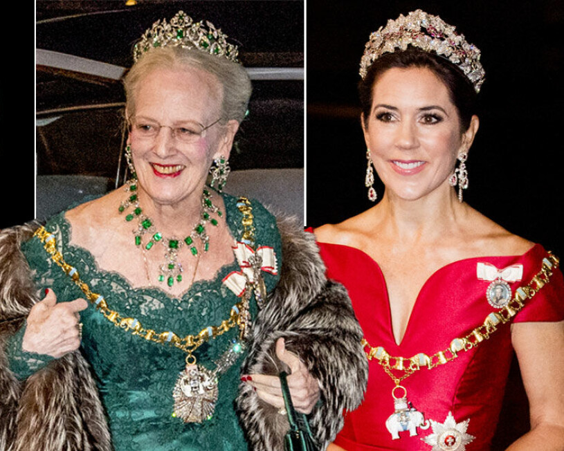 Drottning Margrethe öppnar sitt privata juvelskrin. Drottning Margrethe Kronprinsessan Mary