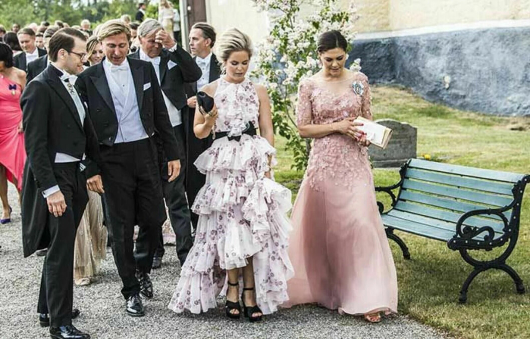 När gemensamma vännen "Lussan" Gottlieb gifte sig var såklart Märta och Victoria på plats. Kronprinsessan Victoria och Märta Schörling på Louise Gottliebs bröllop