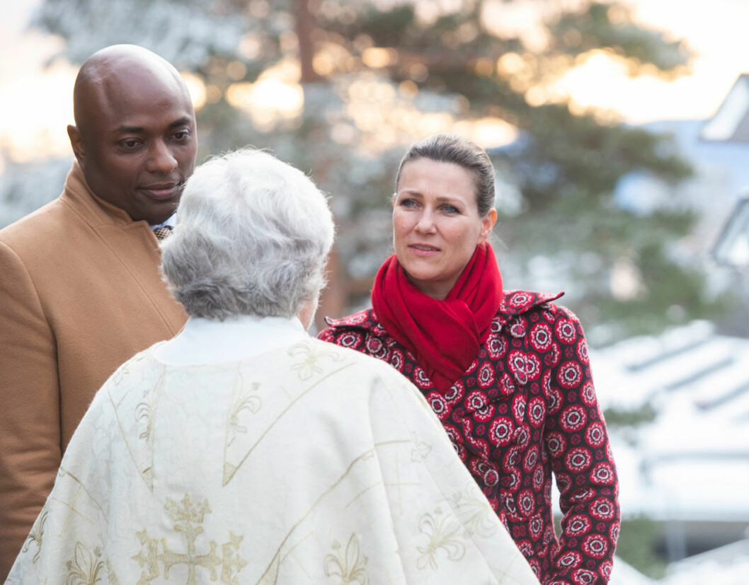 Schaman Durek och prinsessan Märtha Louise på juldagen 2019.