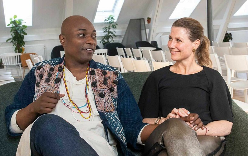 Svensk Damtidnings reporter Anna von Koch träffade Märtha Louise och Shaman Durek i Köpenhamn. Foto: Håkan E Bengtsson
