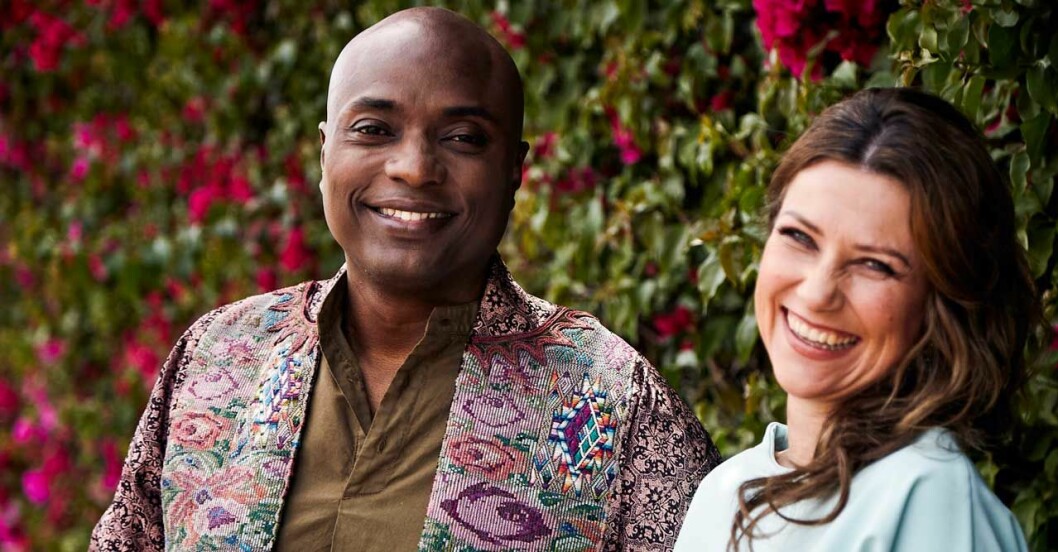 Shaman Durek och prinsessan Märtha Louise i Los Angeles i maj 2019. Shaman Durek Prinsessan Märtha Louise