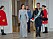Kronprinsessan Mary och kronprins Fredrik anländer till nyårsmottagning på Christiansborgs slott