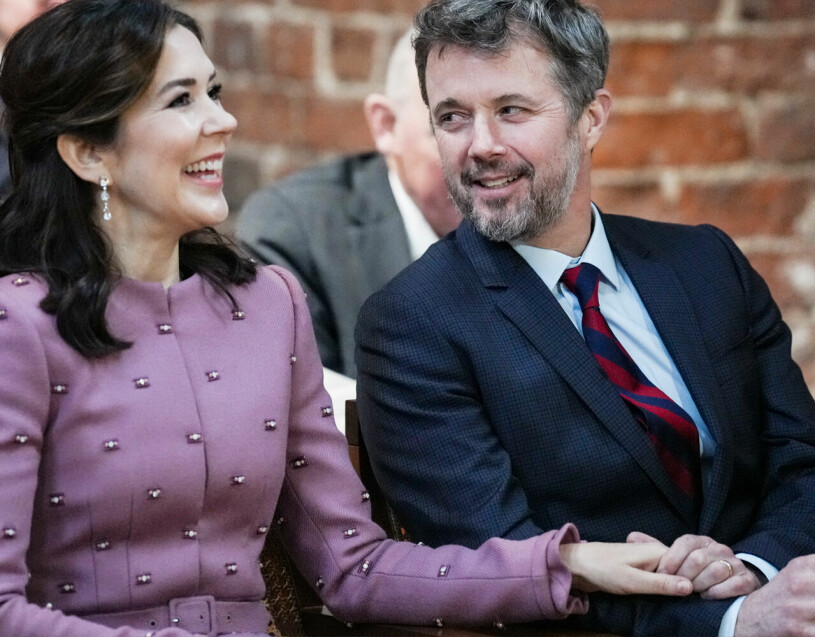 Mary och Frederik när den nya utställningen till Marys ära invigdes i går. Kronprinsessan Mary Kronprins Frederik Utställning Koldinghus