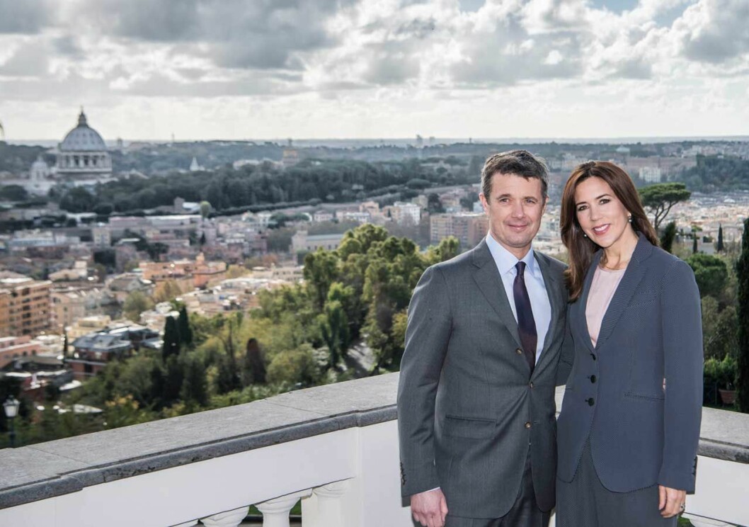 Frederik och Mary i Rom.