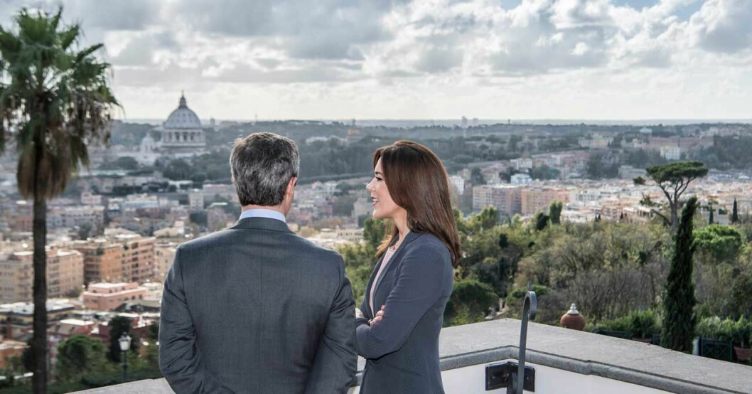 Frederik och Mary i Italien.