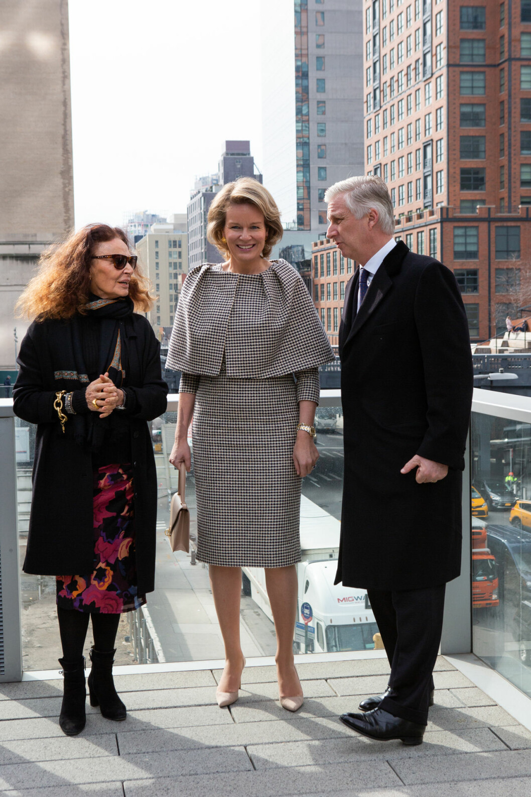 Belgiska kungaparet med Diane von Fürstenberg. Belgiska kungaparet med Diane von Fürstenberg.