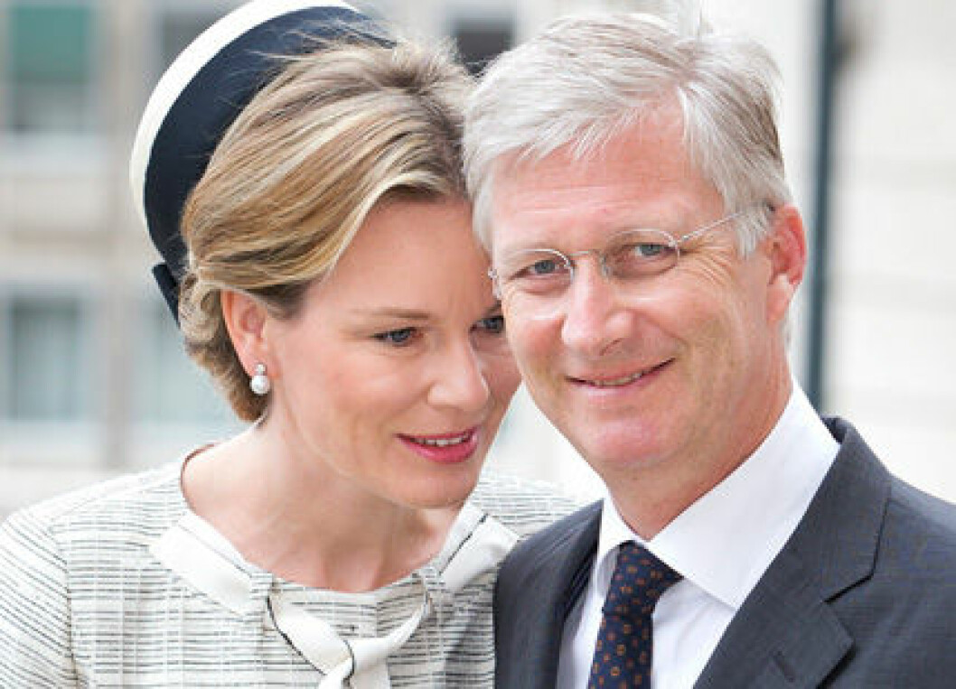 Drottning Mathilde och kung Philippe
