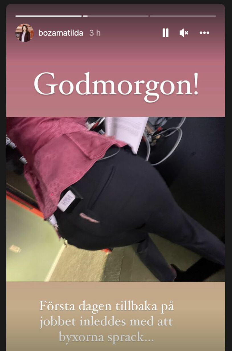 Ingen vidare start på jobbdagen! Matilda Boza