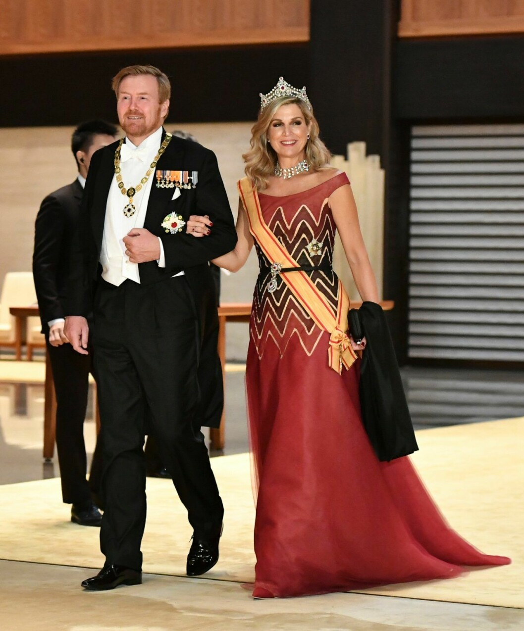 Drottningen av Nederländerna, Máxima, bar en klänning från Jan Taminiau. Drottning Máxima