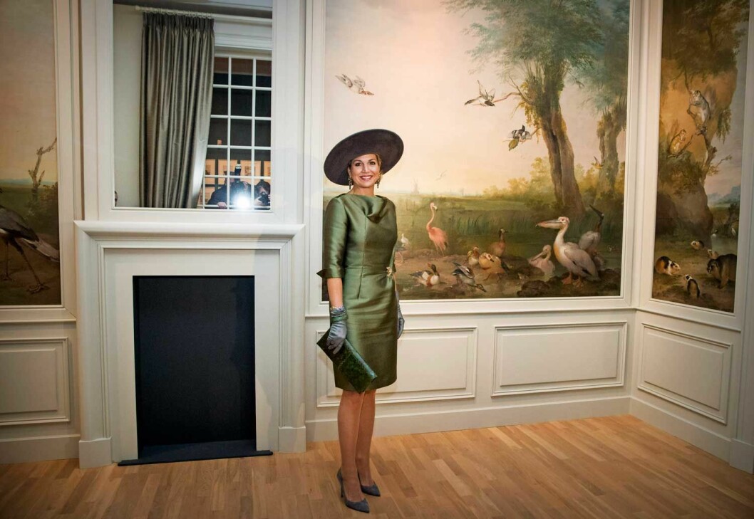 Máxima var med i hela inredningsprocessen och har valt originalmönster på väggarna. Máxima var med i hela inredningsprocessen och har valt originalmönster på väggarna.