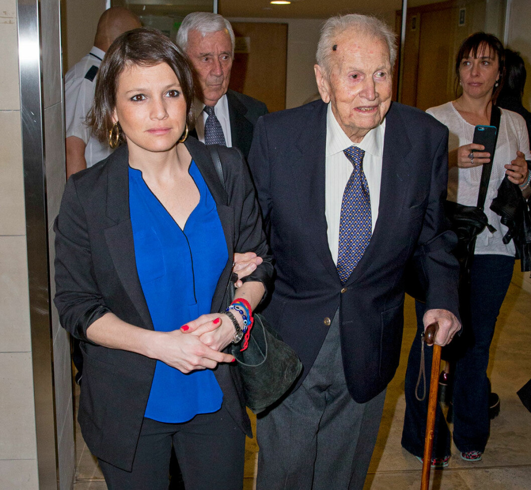 Ines Zorreguieta med sin och drottning Maximas pappa Jorge Ines Zorreguieta med sin pappa Jorge