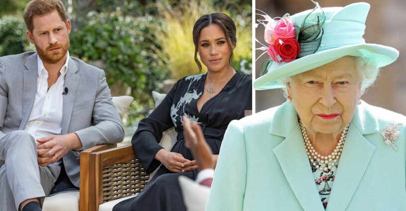 'One is not amused' – som drottningen antagligen skulle säga. Drottning Elizabeth Reaktion Meghan Markle Prins Harry Oprah-intervjun