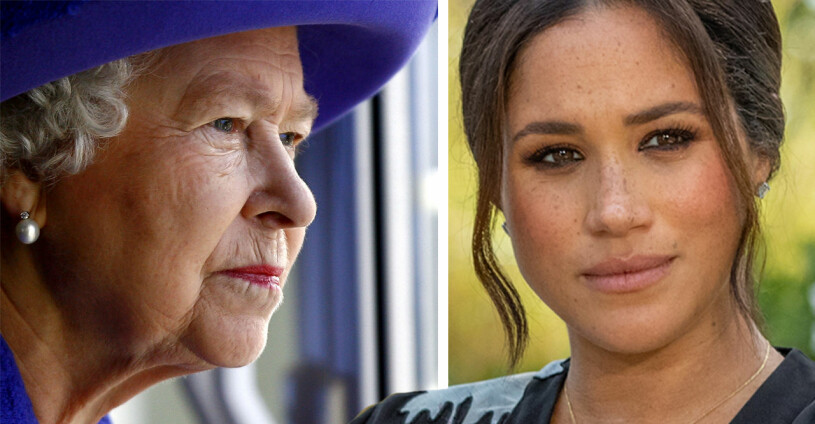 Kanske lugnast om dessa två firar jul på skilda håll? Drottning Elizabeth Meghan Markle