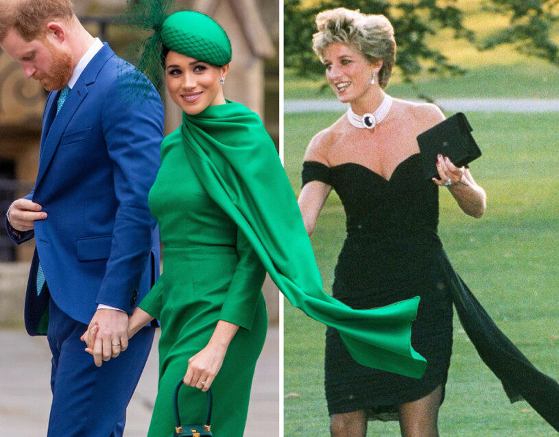 Prinsessan Diana skapade drama med hjälp av en flygande scarf – precis som Meghan Markle. Meghan Markle Prinsessan Diana Revenge dressing