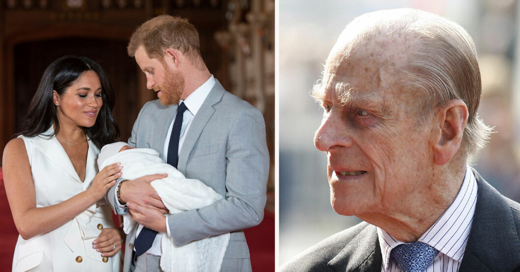 Meghan Markle, Archie, prins Harry och prins Philip