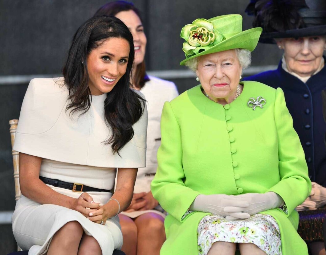 Från California Girl till hertiginna. Hertiginnan Meghan med drottning Elizabeth.