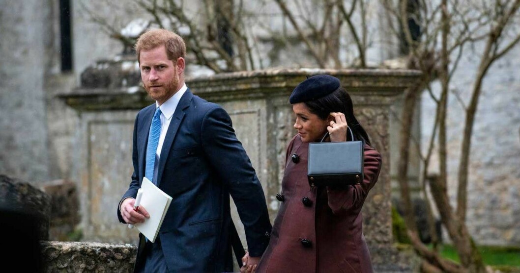 Prins Harry och hertiginnan Meghan på helgens kungliga dop. meghan markle prins harry dop