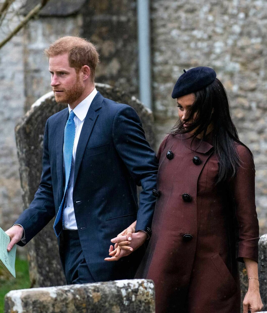 Generalrepetition innan baby Sussex anländer om några veckor. Prins Harry och Meghan på kungligt barndop.