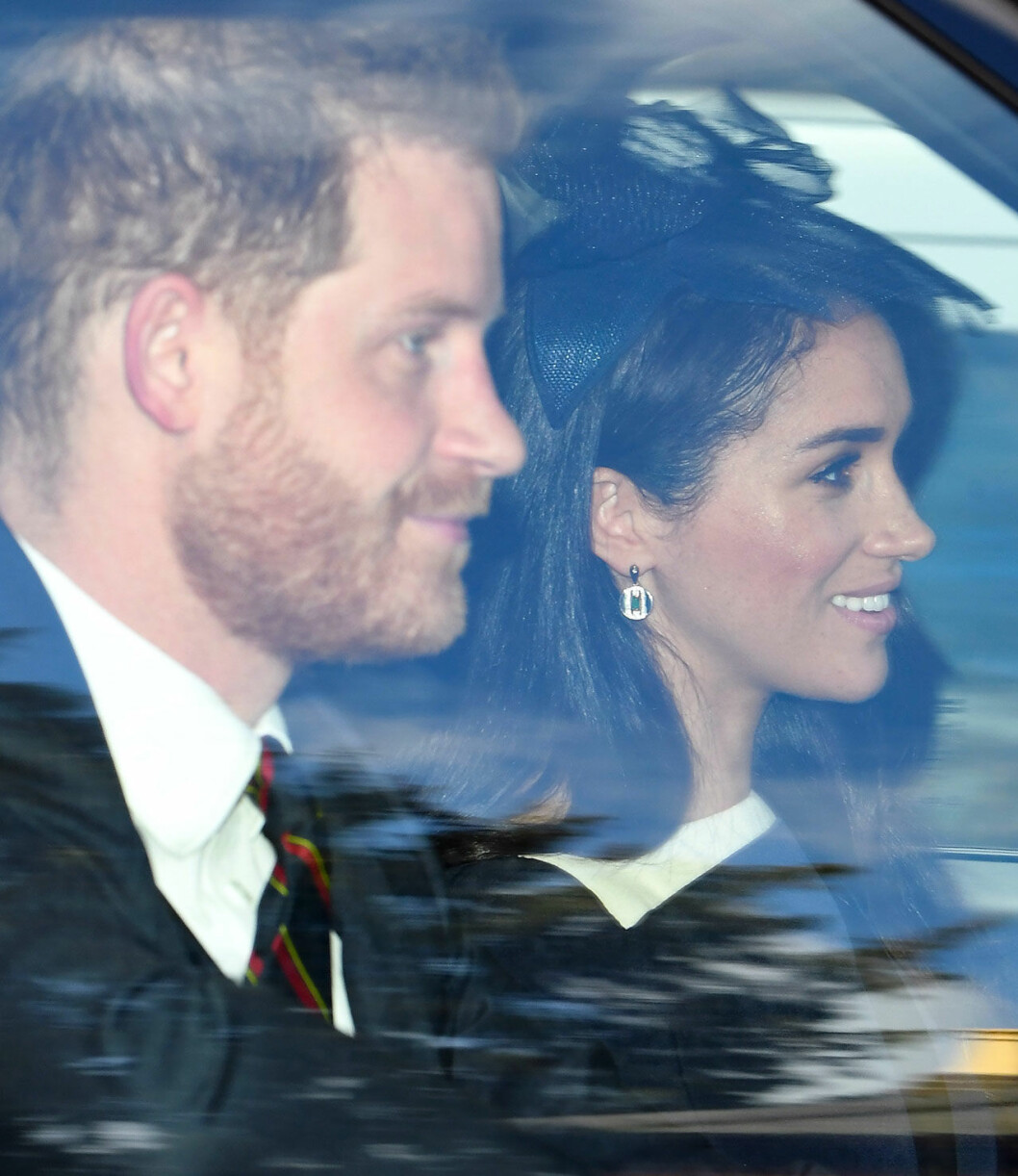 10 månader gamla Archie fick inte träffa gammelfarmor. Meghan och Harry har lämnat kvar honom i Kanada, ett beslut som har väckt stor uppmärksamhet. Prins Harry och hertiginnan Meghan Markle.