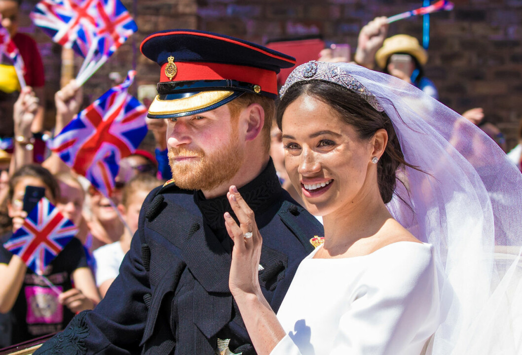 Nygifta 2018. Meghan och Harry nygifta