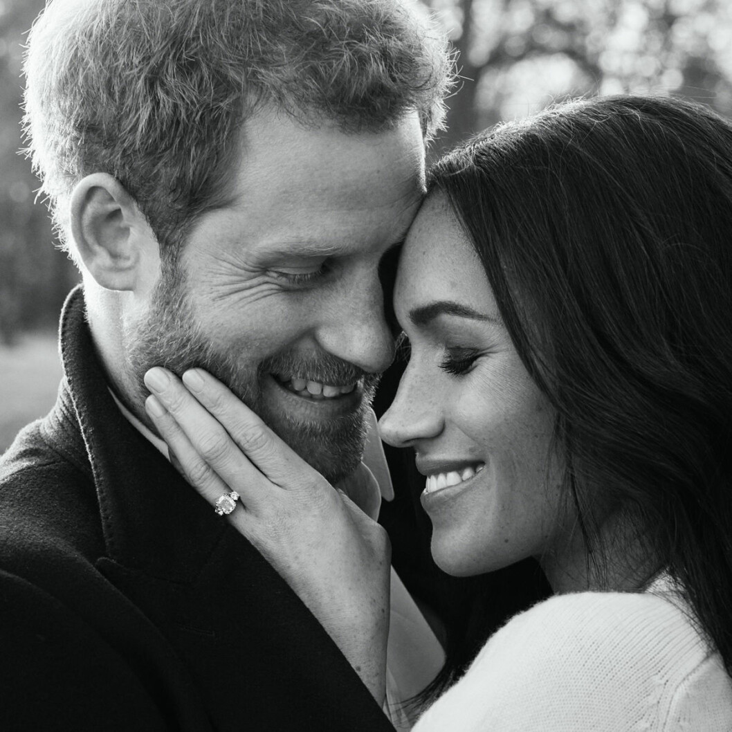 Meghan Markle och prins Harry från förlovningen. Meghan Markle och prins Harry från förlovningen.