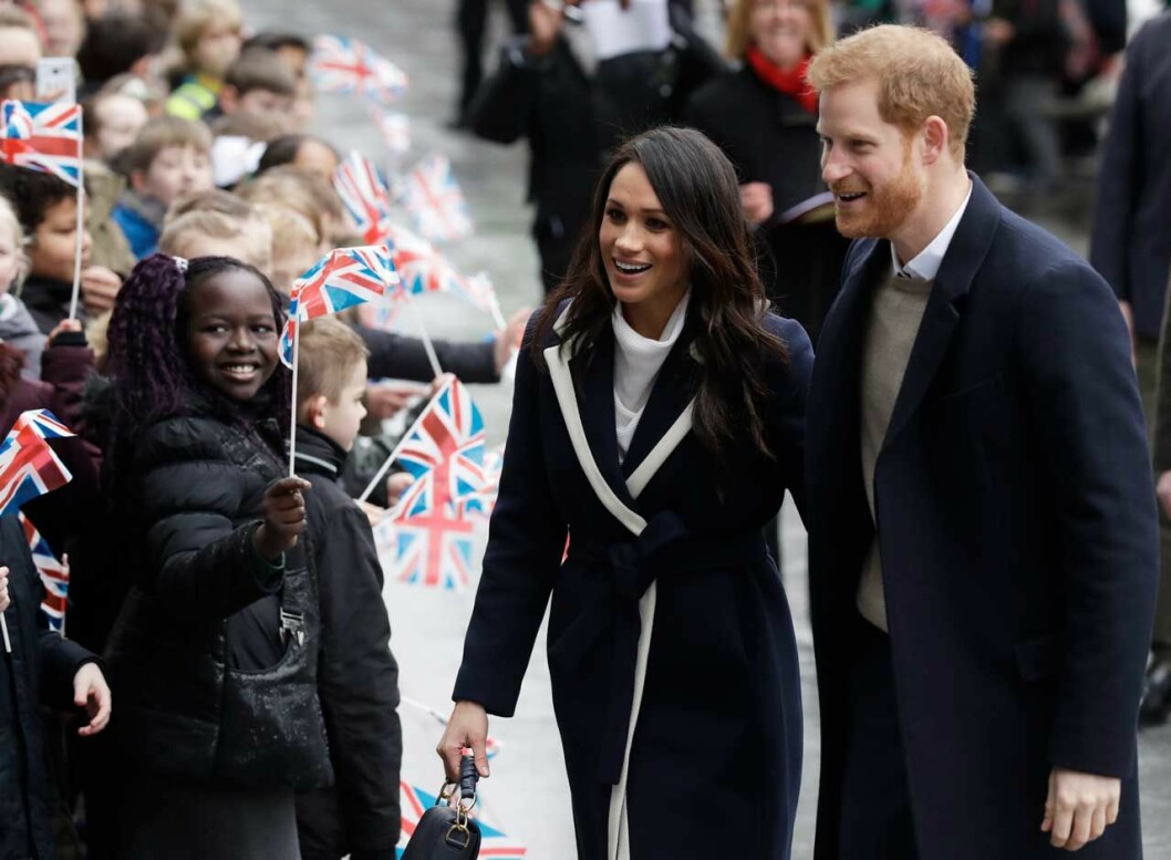 Meghan och Harry i Birminghamn den 8 mars 2018. Meghan och Harry i Birminghamn den 8 mars 2018.