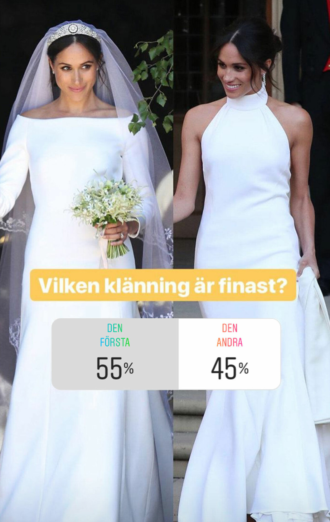 Meghan Markle bar två klänningar under sitt och Harrys bröllop.