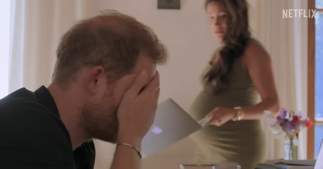 Gravida Meghan Markle i prinsparets nya dokumentär Harry och Meghan på Netflix. Prins Harry och gravida Meghan Markle i trailern för parets nya Netflix-dokumentär