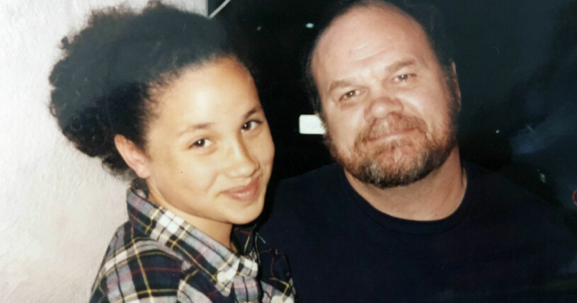 Meghan med sin pappa Thomas Markle, på den tiden de fortfarande hade en bra relation. Meghan Markle och Thomas Markle