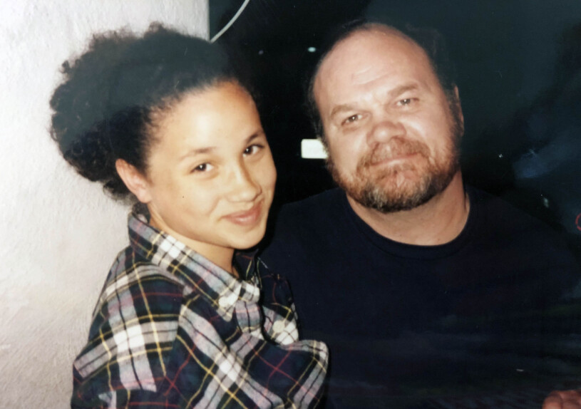 Meghan med sin pappa Thomas Markle, på den tiden de fortfarande hade en bra relation. Meghan Markle Hertiginnan Meghan Pappa Thomas Markle Familj