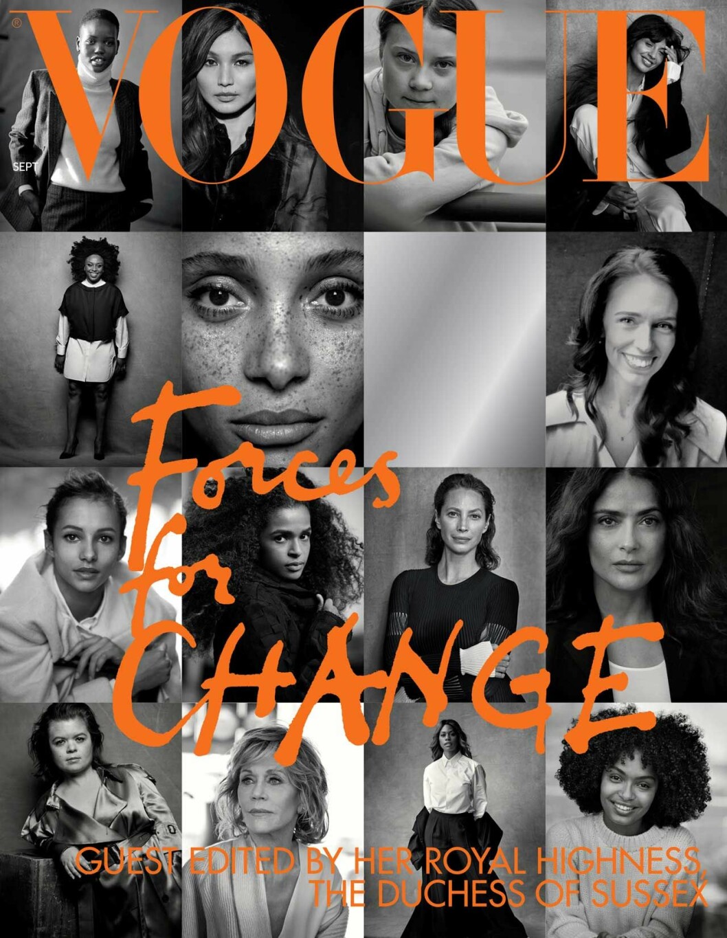 Omslaget till det nummer av Vogue där Meghan var gästredaktör. Omslaget till det nummer av Vogue där Meghan var gästredaktör.