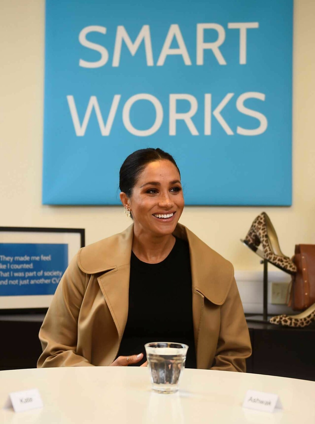 Meghan på besök hos Smart Works tidigare i år. Meghan Markle Smart works