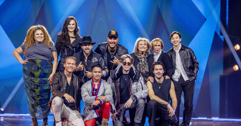 Startfältet i deltävling 1 i Melodifestivalen. Melodifestivalen, SVT