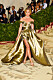 Modellen och skådespelerskan Jasmine Sanders bar också guld! Klänningen är skapad av det svenska märket H&M!