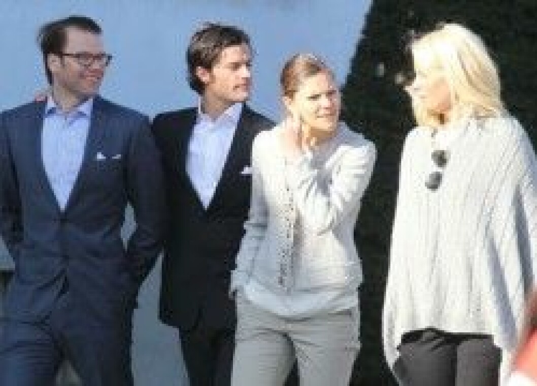 Daniel, Carl Philip, Victoria och Mette-Marit. Daniel, Carl Philip, Victoria och Mette-Marit.