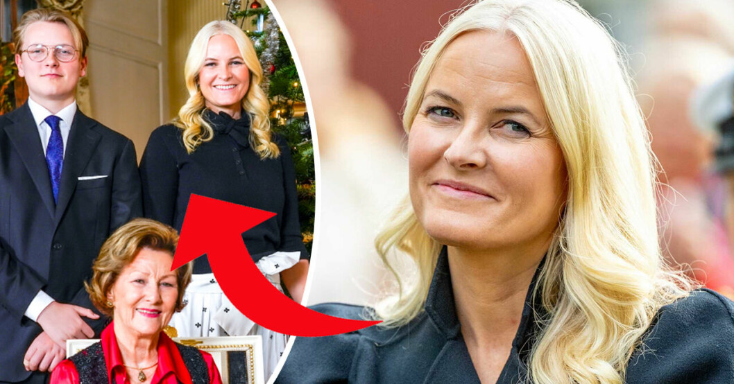 Mette-Marits oväntade gest på nya fotot med norska kungafamiljen