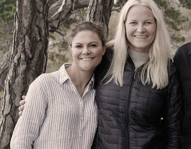Victoria och Mette-Marit förra helgen. Kronprinsessan Victoria Kronprinsessan Mette-Marit Furillen semester