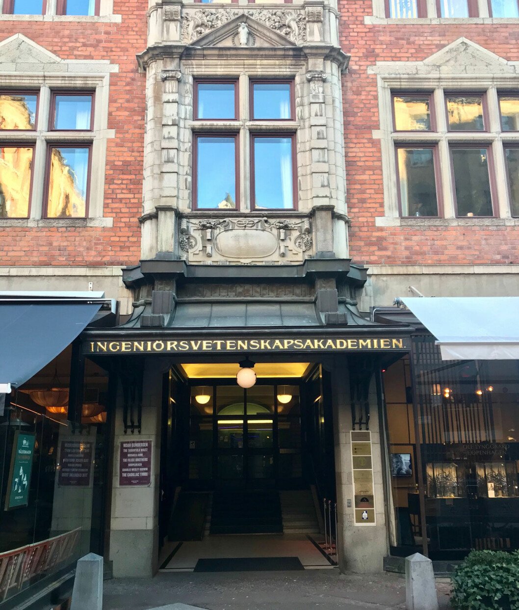 Här hålls minnesstunden. Kungl. Ingenjörsvetenskapsakademien (IVA) på Grev Turegatan i Stockholm